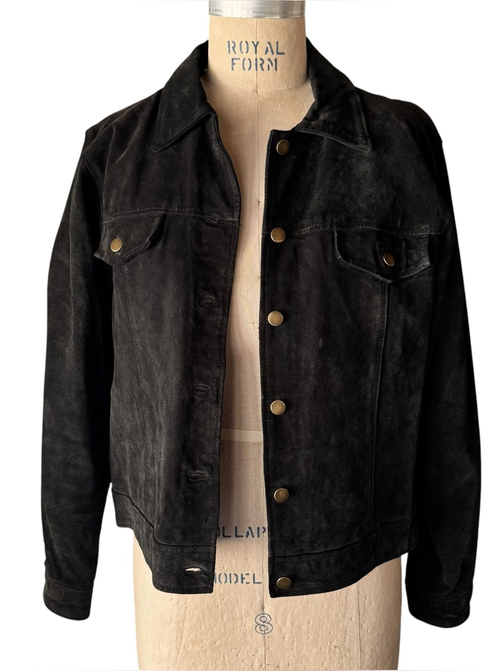 Vintage 90s Black Suede Jacket